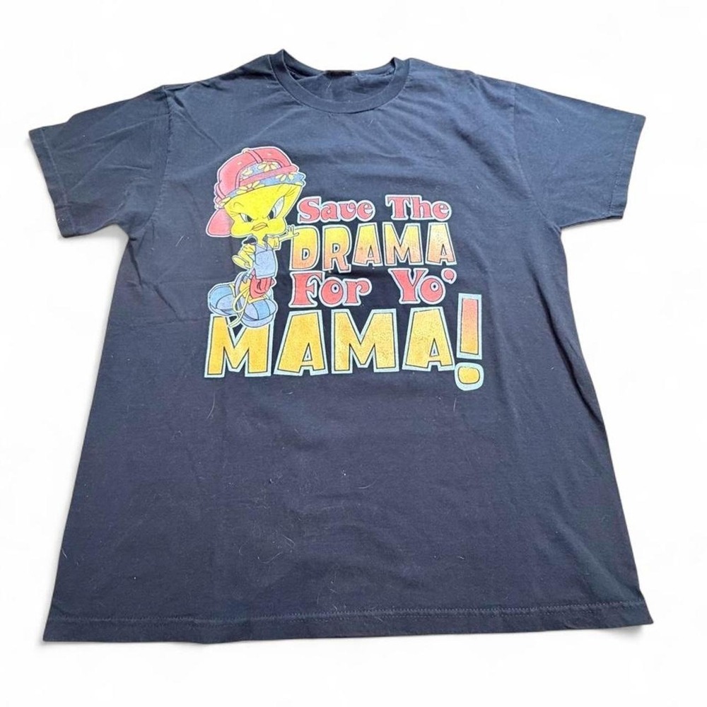 Y2K Tweety Bird 'Save the Drama for Yo Mama' Graphic T-shirt